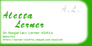 aletta lerner business card